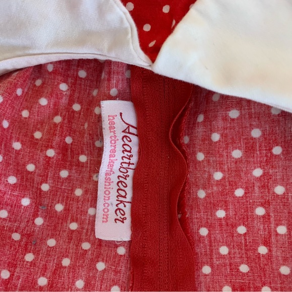 Vintage Heartbreaker Red Polka Dot Dress - Picture 5 of 5